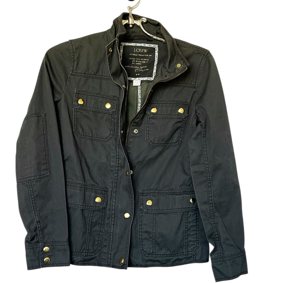 J. Crew Relaxed Boyfriend Field Green Jacket Utility Jacket Military Size XXS - Picture 3 of 9